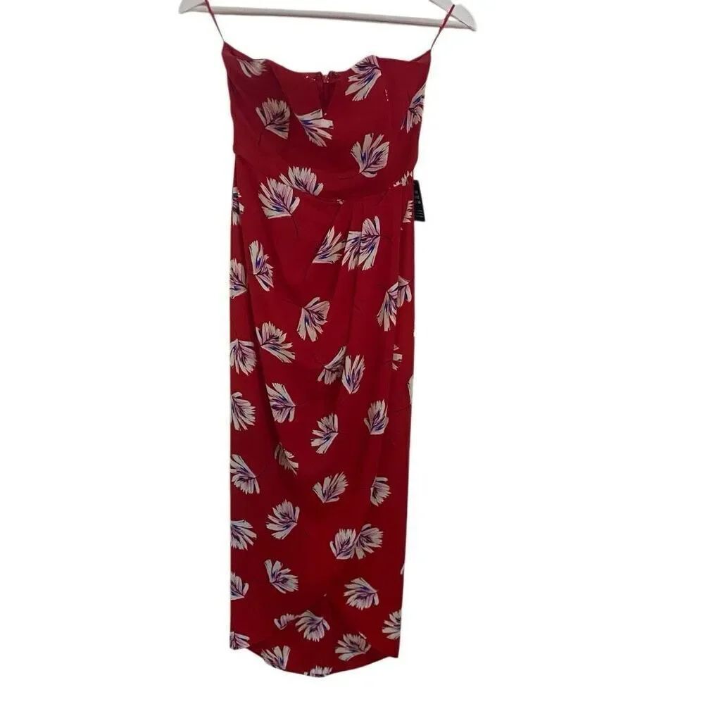 Express NWT strapless size 2 sleeveless long length red